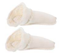 UKCOCO 1 Pair Warm Plush Slipper Insoles for Women, Replacement Fur Lining for Hole Shoes and Slippers, Convenient Button Design, Sturdy Material for Outdoor Activities and Walking