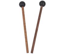 UKCOCO 1 Pair Xylophone Mallets Tongue Drum Accessories Musical Percussion Sticks Made of Wood and Rubber with Convenient to Hold Design for Rhythm Instruments