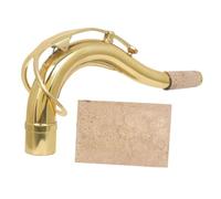 UKCOCO 1 Set Curved Brass Saxophone Neck Replacement Set with Cork Sheet Durable Tenor Sax Bend Neck for Enhanced Playability and Easy Access to Higher Notes