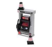 UKCOCO 1 Set DIY Gas Station Model for Safe Sturdy Gas Station Plaything with Roadblocks Encourages Imagination Interactive Play