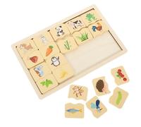 UKCOCO 1 Set Memory Puzzle Wooden Animal Matching for Early Education Cognitive Development Interactive Play for Safe Wooden Construction Enhances Observation Problem Solving Skills