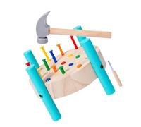 UKCOCO 1 Set Nail Pounding Hammer for Montessori Cognitive Plaything for Hand Eye Coordination Lightweight Design for Home School Fun