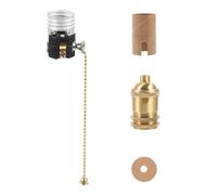 UKCOCO 1 Set Pull Chain Light Fixture E27 Pullswitch Lamp Holder Ceiling Light Socket Accessory Repair Parts for Table Floor Lamp DIY Project