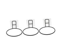 UKCOCO 1 Set Wall Mounted Dog Feeder Punch Pet Bowl Holder Easy to Install for Cats and Dogs Keeps Tableware Clean Black Finish