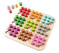 UKCOCO 1 Set Wooden Sudoku Board Game Educational for Adults Compact Design for Easy Storage and Travel Enhances Creativity and Imagination for Family Fun