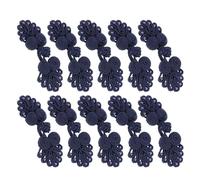 UKCOCO 10 Pairs Chinese Cheongsam Buttons with Seven-Bead Traditional Ethnic Design, Meticulously Crafted Polypropylene Fiber Closure Buttons for Weddings and Banquets