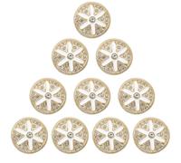 UKCOCO 10 Pcs 22mm White Metal Round Buttons for Overcoat and Woolen Coats, Non-Rusting Zinc Alloy Decorative Coat Buttons with Hand Stitch Buttonhole Design