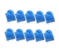UKCOCO 10 Pcs Adjustable Precision Resistors Variable Resistor, through Hole Trim Potentiometer with Knob, Plastic and Metal, for Breadboarding and Prototyping
