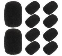 UKCOCO 10 Pcs Microphone Foam Windscreen Covers for Helmet Headset V3 V9s, Mini Protective Lapel Mic Caps for Radio Mic Holder and Speaker Sponge, Suitable for Outdoor Communication