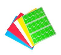 UKCOCO 10 Pcs Network Cable Labels Stickers A4 Size Multi-Color Blank Labels P Shape Synthetic Paper Grease-Proof Waterproof Identification Markers Tags for Outdoor Use Video Cables and