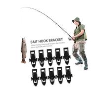 UKCOCO 10 Sets Fishing Hook Holder with Cushion for Easy Installation Durable Outdoor Hook Holders for Fishing Rods Accessory for Any Fisherman