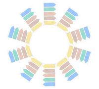 UKCOCO 10 Sets of Sticky Tabs Page Markers Paper Arrow Labels for Office and School, Practical Colored Strips Easy to Carry and Find Key Points, 50pcs Per Set for Reading and Annotating