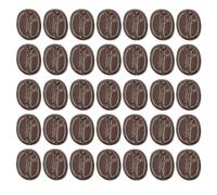 UKCOCO 100 Pieces Mini Resin Coffee Bean DIY Phone Case Accessories, Glossy 18x15x7mm Coffee Bean Decor for Crafting and Mobile Shell Supplies