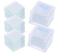 UKCOCO 1000pcs 18x18mm Square Glass Coverslips for Microscopes, High Transparency Pre-cleaned Slide Cover Slips for Laboratory and Biological Science Observation