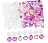UKCOCO 1000pcs Uv Reactive Plastic Beads Color Changing Round Beads for Jewelry Making Hair Braids and Bracelets Suitable for Sunlight Exposure
