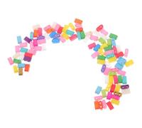 UKCOCO 100pcs 5x2x2mm Square Double-Hole Colored Glass Beads for DIY Bracelet and Earring Making Small Glass Spacer Beads for Jewelry Crafting and String Projects