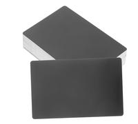 UKCOCO 100pcs Black Blank Aluminum Business Cards Smooth Metal Name Cards for Engraving DIY Portable Lightweight Crafting Tags