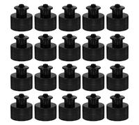 UKCOCO 100pcs Black Plastic Pull Cap Replacement Bottle Lids, Leak-proof Push Pull Water Bottle Tops for Liquid Storage and Refillable Cosmetic Containers, Suitable for Travel and Daily