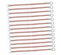 UKCOCO 100pcs Copper Braided Ground Strap Earth Bonding Wire Engine Ground Strap Ground Cable Wire Cable Ground Strap Automotive Metal Cable Ground Wire Braided Cable Metal Yellow