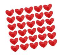 UKCOCO 100pcs Flatback Resin Hearts DIY Earring Materials, Red Heart Charms, Beading Supplies for Bracelets, Crafting, Valentine’s Day Jewelry Making