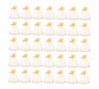 UKCOCO 100pcs Gold Organza Drawstring Bags Mesh Pouches for Jewelry Candy Storage Breathable Net Bags for Wedding Party Favors Lavender Sachet Holders for Special Occasions