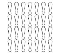 UKCOCO 100pcs Metal Carabiner Clip Hooks in Black, Sturdy Spring Snap Hooks for Water Bottle and Key Ring, Safe and Fadeless Design for Hiking and Outdoor Sports