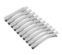 UKCOCO 100pcs Metal Duckbill Hair Clips 4.6cm Non-slip Hairdressing Sectioning Clamps for Salon Styling and Haircut with Teeth Silver