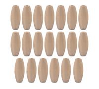 UKCOCO 100pcs Oval Wooden Beads DIY Spacer Bead Necklace Craft Hanging Decoration Jewelry Making Accessories for Handmade Macrame and Boho Style