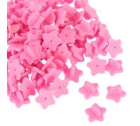 UKCOCO 100pcs Pink Star-shaped Plastic Pin Back Holders Clutch Keepers for Lapel Pins Badge Making DIY Jewelry Craft Accessories