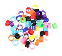 UKCOCO 100pcs Plastic Bird Leg Rings for Cockatiels and Pigeons, Practical and Easy to Put and Take, Multi-colour Identification Rings for Pet Owners and Bird Care Random Color