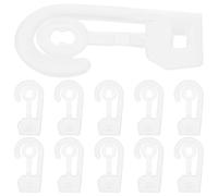 UKCOCO 100pcs Plastic J Shaped Utility Hooks for Organizing Gloves and Packaging Bags with Elegant Question Mark Design, Multifunctional Use for Home and Travel Storage