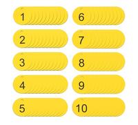 UKCOCO 100pcs Plastic Number Key Tags with Holes, Circular Numbered Locker Labels 1-100, Sturdy Number Labels for Office, Restaurant, Cafe, and Storage Identification