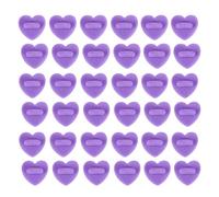UKCOCO 100pcs Purple Heart Shaped Rubber Pin Backs for Lapel Brooch DIY Accessories, Sturdy Plastic Butterfly Clutch Bases for Crafting and Jewelry Making