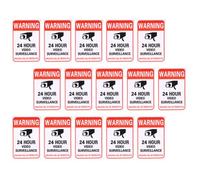 UKCOCO 100pcs Security Warning Stickers for Cctv Camera Monitoring, Adhesive No Trespasser Video Warning Labels, Fade Resistant Safety Signs for Outdoor Surveillance
