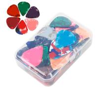 UKCOCO 100pcs Xylonite Guitar Picks Bulk Set with Good Toughness and Fine Workmanship, 0.71mm Thickness Acoustic and Electric Guitar Picks for Music Accessories and Ukulele Playing