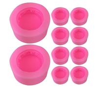 UKCOCO 10pcs 3D Macaron Silicone Mold Set for Baking and Chocolate Fondant, Food-Grade Non-Stick Silicone, Macaroon Baking Tools for DIY Christmas Candy and Cupcake Decorations