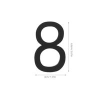 UKCOCO 10pcs Black Acrylic Self-adhesive House Number Stickers 0-9, 7×4.6cm Matte Finish Door Address Decals for Apartment, Residence, and Office Use