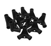 UKCOCO 10pcs Black Plastic 3-way 90 Degree Corner Connectors for Plastic Pipe and Backdrop Frame, Heavy Duty DIY Furniture Elbow Fittings with Enhanced Support and Scratch Prevention,