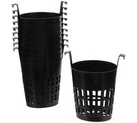UKCOCO 10Pcs Black PP Hanging Planter Containers with Hooks for Garden Home Breathable Mesh Hole Design for Plants