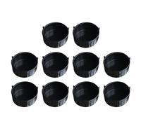 UKCOCO 10pcs Black round Plastic Reptile Water Bowl and Food Feeder for Small Reptile Animals and Tortoise, Easy to Install and Practical Terrarium Feeding Dish Random Color