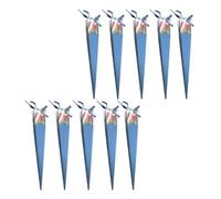 UKCOCO 10pcs Blue Flower Box for Valentines with Paper Material, for Graduation W iving and Filling with Small Candy, for Valentine's Day, Mother's Day, Anniversary, and Showers