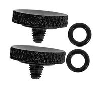 UKCOCO 10pcs Concave Surface Shutter Release Button for Camera Black Aluminum Alloy Easy Install