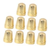 UKCOCO 10Pcs Copper Sewing Thimble Finger Protectors for DIY Crafts Retro Style Embroidery Craft Tool with Non Slip Dent Pattern Suitable for Thumb Sewing and Finger Safety