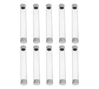 UKCOCO 10pcs Eyelash Extension Tweezers Storage Case Plastic Round Tube Organizer Portable Lash Tool Holder Travel Manicure Tool Box