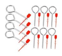 UKCOCO 10pcs Fire Extinguisher Pull Pins and Lock Pins Set, Lightweight Iron and Plastic Fire Equipment Replacement Accessories, Safe to Hands, for Businesses and Public Places