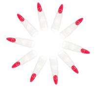UKCOCO 10Pcs Glowing Witch Fingernail Covers for Halloween Cosplay Spooky Fake Nails Party Accessories Eye Catching Props for Costume Pranks and Theme Events