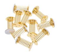 UKCOCO 10pcs Gold Spiral Spring Bases for DIY Crafts, Wobble Doll Head Shaking Springs with Adhesive, Car Bobblehead Decoration Suitable for Desktop and Dashboard