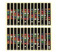 UKCOCO 10pcs Guitar Fretboard Sticker Labels for Acoustic and Electric Guitar Black Pvc Material Easy to Install and Remove and Mastering the Fretboard