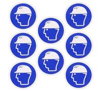 UKCOCO 10pcs Hard Hat Sign Wear Helmet Label Sticker Safety Helmet Mandatory Sign Adhesive Label for Construction Site Use Hard Hat Required Sticker