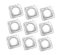 UKCOCO 10pcs High Temperature Resistant Aluminum Foil Stove Burner Covers Oil Cleaning Pads for Gas Oven Square Shape Suitable for Gas Stove Tops